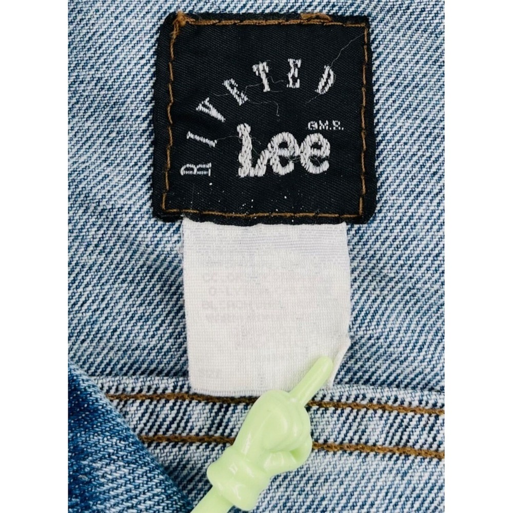 Lee Riveted Denim Jean Jacket Women's Medium Classic Blue - Picture 2 of 4
